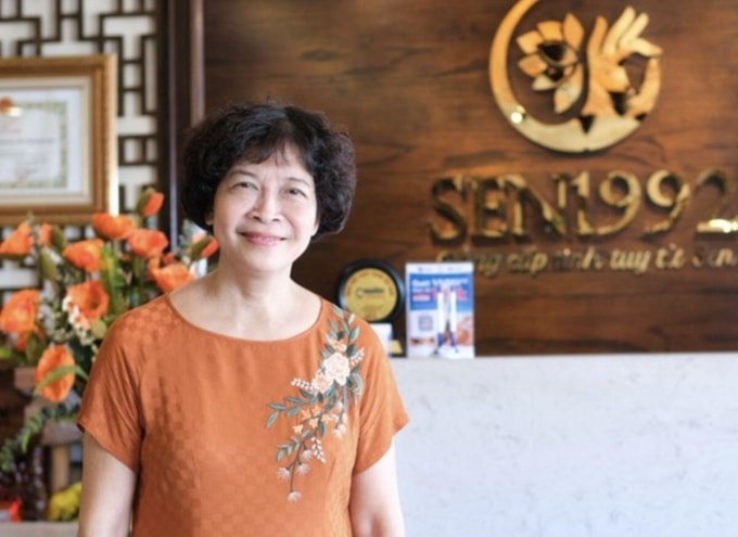 Cựu chủ tịch Sen Tài Thu Phạm Thị Hòa. Ảnh: Sen Tài Thu