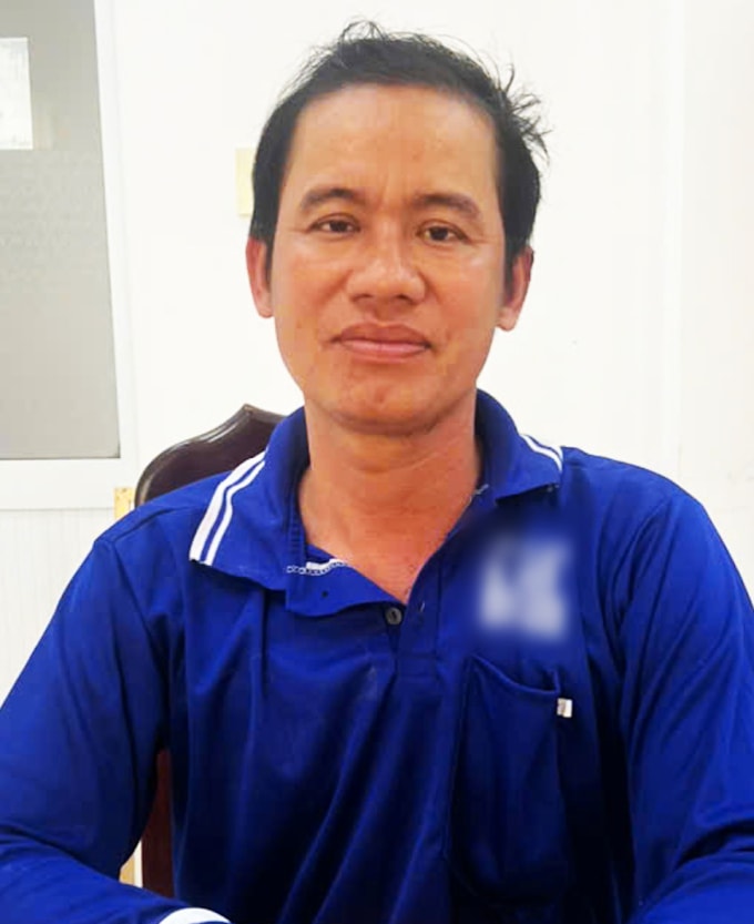 Nguyễn Việt Thanh tại cơ quan điều tra. Ảnh: Phước Thanh