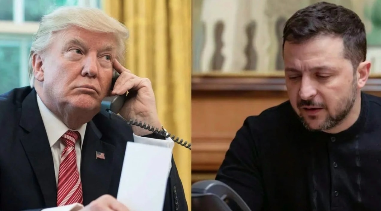 Tổng thống Mỹ Donald Trump điện đàm với Tổng thống Ukraine Zelensky. (Ảnh minh họa: Tha Australian)