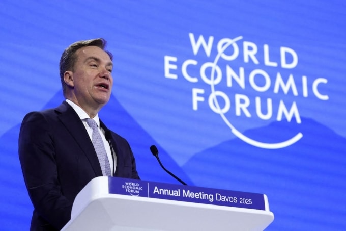 Chủ tịch WEF Borge Brende tại Diễn đàn Kinh tế Thế giới tại Davos tháng 1/2025. Ảnh: Reuters