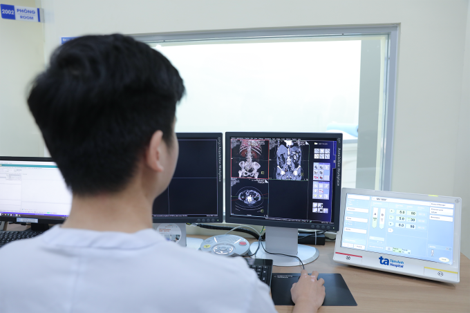 Hệ thống CT hơn 100.000 lát cắt hỗ trợ tầm soát toàn thân cho người đến khám. Ảnh minh họa: Bệnh viện Đa khoa Tâm Anh