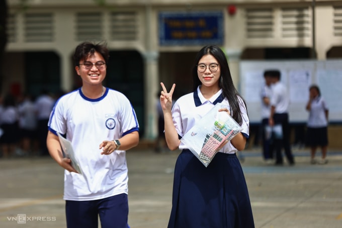 Thí sinh TP HCM thi tốt nghiệp THPT 2025. Ảnh: Quỳnh Trần