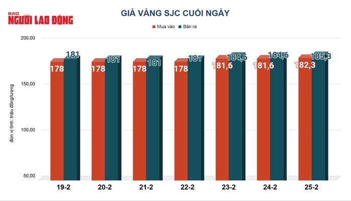 Giá vàng hôm nay 26-2: Vàng thế giới biến động mạnh - Ảnh 2. Giá vàng hôm nay 26-2: Vàng thế giới biến động mạnh - Ảnh 2.