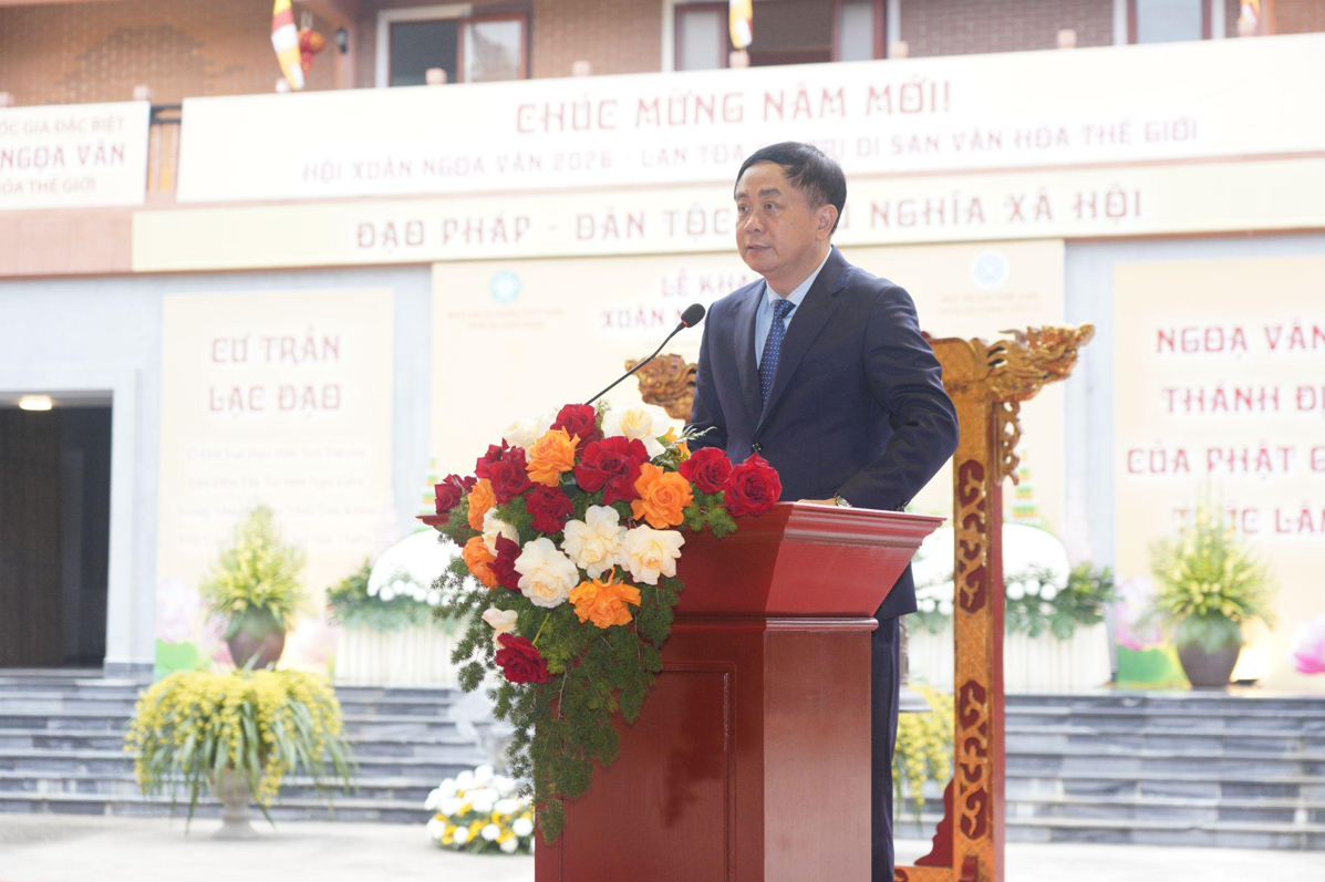 Ông Mai Vũ Tuấn - Tỉnh uỷ viên, Trưởng ban quản lý di sản thế giới Vịnh Hạ Long - Yên Tử phát biểu khai hội.