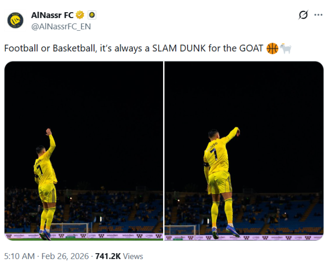 Bài viết gây sốt trên trang X của Al Nassr.
