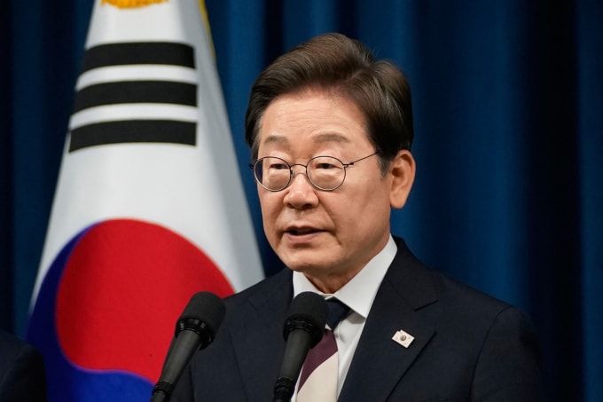 Tổng thống Hàn Quốc Lee Jae-myung tại Seoul tháng 6/2025. Ảnh: AFP