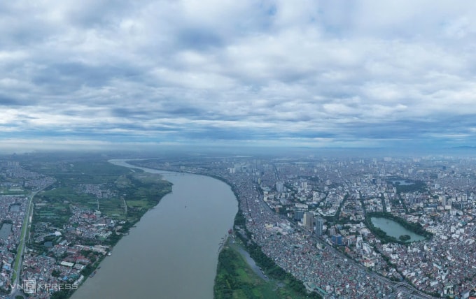 Thành phố Hà Nội sẽ phát triển đô thị hai bên sông Hồng. Ảnh: Ngọc Thành