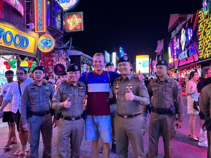 Cảnh sát Du lịch ở Pattaya, Thái Lan. Ảnh: Pattaya Tourist Police