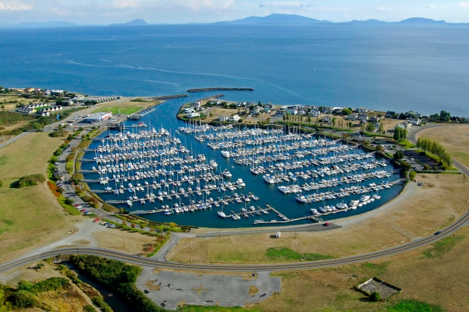 Bến du thuyền ở Point Roberts, bang Washington, Mỹ. Ảnh: Point Roberts Marinas