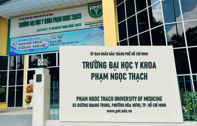 Cổng trường Đại học Y khoa Phạm Ngọc Thạch. Ảnh: Fanpage nhà trường