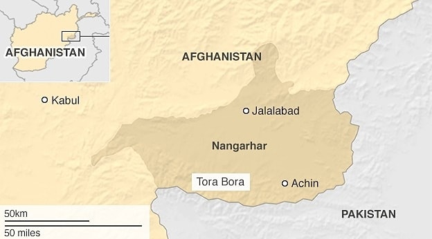Vị trí thành phố Jalalabad, miền đông Afghanistan. Đồ họa: BBC