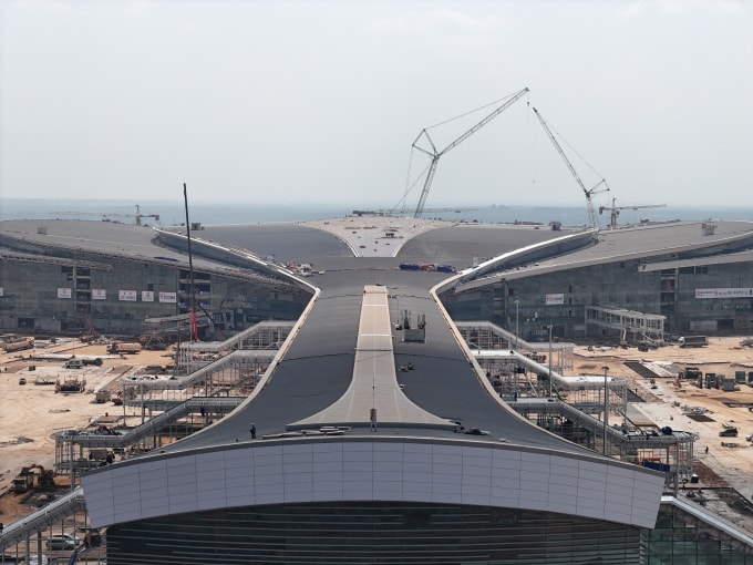 Công trường thi công sân bay Long Thành. Ảnh: Quỳnh Trần