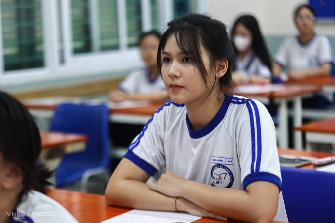 Thí sinh TP HCM thi tốt nghiệp THPT 2025. Ảnh: Quỳnh Trần