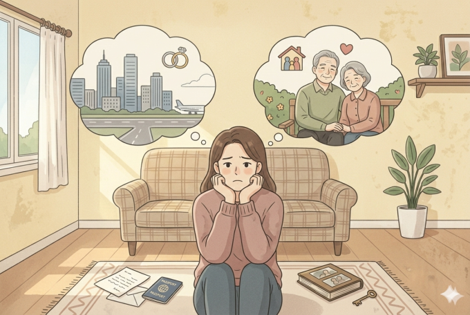 Sợ bố mẹ vất vả nếu cưới người bạn trai ở rất xa