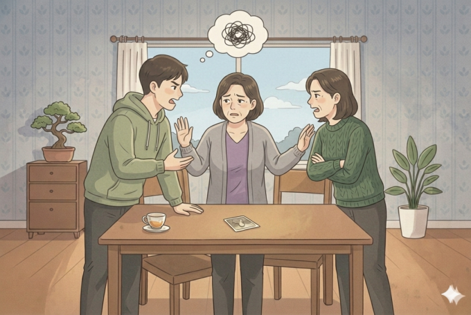 Chị gái bảo tôi im đi khi con chị hỗn với tôi