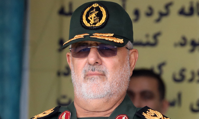 Ông Mohammad Pakpour tham dự cuộc duyệt binh ở Tehran, Iran năm 2024. Ảnh: AFP