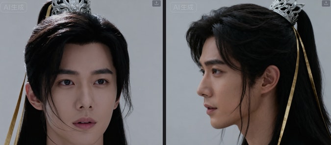 AI chế tác tạo hình diễn viên phim Trảm tiên đài chân nhân. Ảnh: Lan Jinger