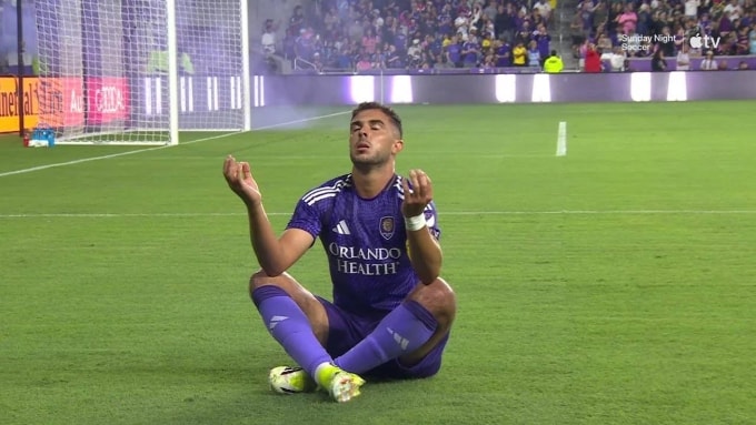 Ojeda mừng bàn trong trận Orlando City 2-4 Inter Miami ở vòng hai MLS tối 1/3. Ảnh: NS