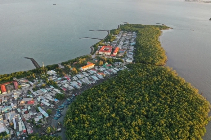 Một phần khu vực Cần Giờ được đề xuất xây dựng cảng trung chuyển. Ảnh: Quỳnh Trần