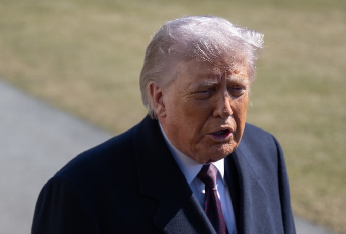 Tổng thống Mỹ Donald Trump tại Nhà Trắng ngày 27/2. Ảnh: AFP