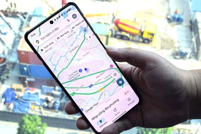 Ứng dụng bản đồ Google Maps định vị sai địa điểm, chiều 2/3. Ảnh: Công Tâm