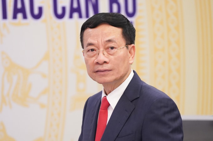 Bộ trưởng Nguyễn Mạnh Hùng tại một buổi làm việc với Viện Hàn lâm Khoa học Công nghệ Việt Nam, hồi tháng 1/2026. Ảnh: Lưu Quý