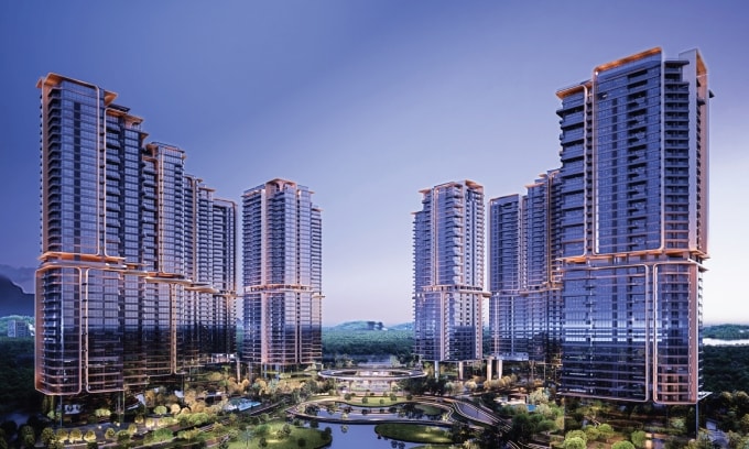 Phối cảnh 12 tòa chung cư tại Ciputra. Ảnh: Sunshine Group