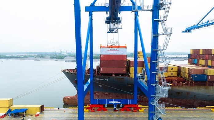 Hình ảnh cảng Phước An đón chuyến tàu đầu tiên của hãng tàu lớn nhất thế giới- Ảnh 3.