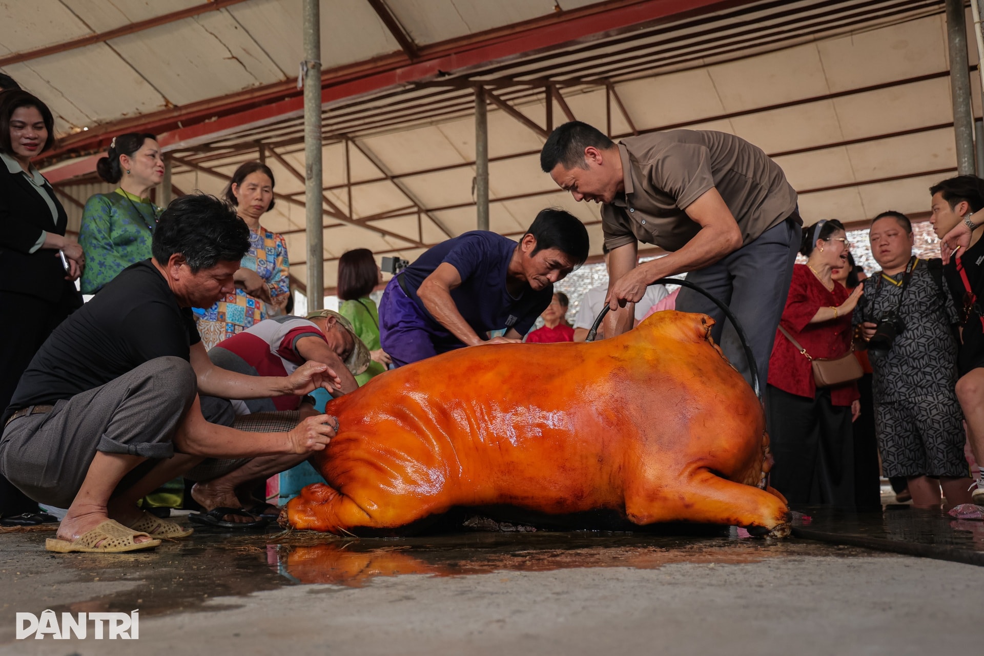 Về Ước Lễ nhuyễn tay giã giò, thui bê trăm cân ăn “Tết lại” - 10