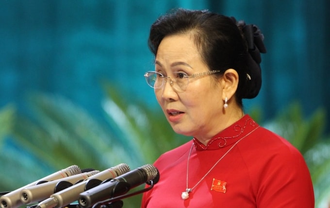 Bà Lê Thị Thuỷ, Bí thư tỉnh uỷ Hà Nam. Ảnh: Xuân Hoa