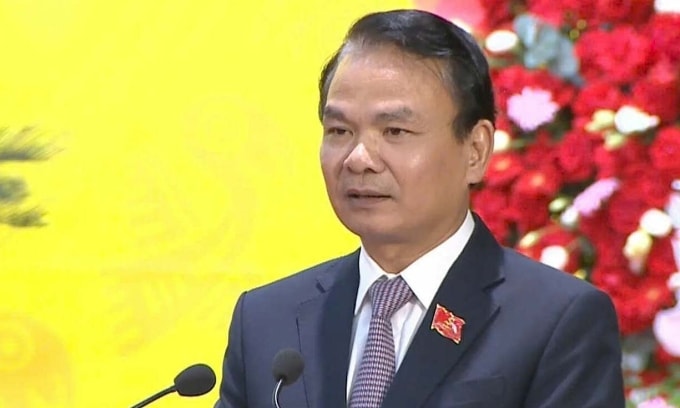 Ông Đặng Xuân Phong khi làm Bí thư Tỉnh ủy Ninh Bình, tháng 10/2025. Ảnh: Lê Hoàng