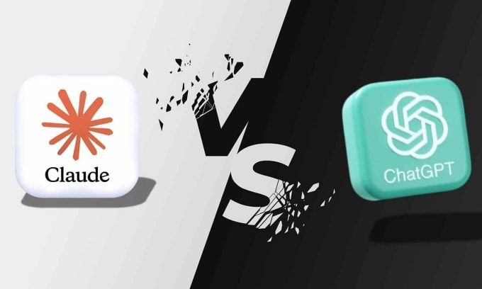 Logo Anthropic và mô hình Claude của công ty hiển thị trên màn hình. Ảnh: AFP