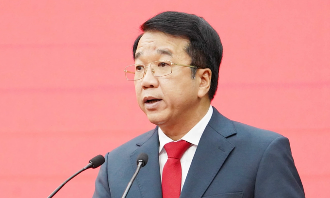 Ông Nguyễn Thanh Bình khi còn đương chức Phó bí thư Tỉnh uỷ Thái Nguyên. Ảnh: Báo Thái Nguyên