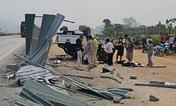 Hiện trường vụ tai nạn. Ảnh: Xuân Hoa