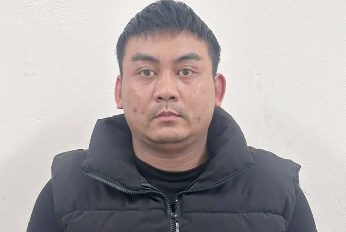 Phan Văn Minh tại cơ quan điều tra. Ảnh: Công an cung cấp