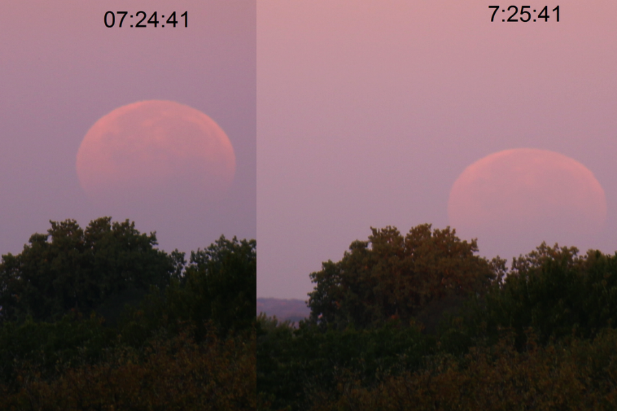 Hiện tượng Selenelion từng diễn ra tại Minneapolis (Mỹ) vào tháng 10/2014 (Báo Tuổi trẻ)