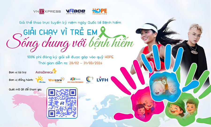 Giải chạy vì trẻ em sống chung với bệnh hiếm (Nguồn: AstraZeneca Việt Nam)