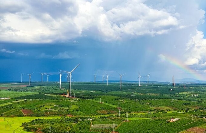 Một cánh đồng điện gió tại Gia Lai. Ảnh: Tổng cục du lịch