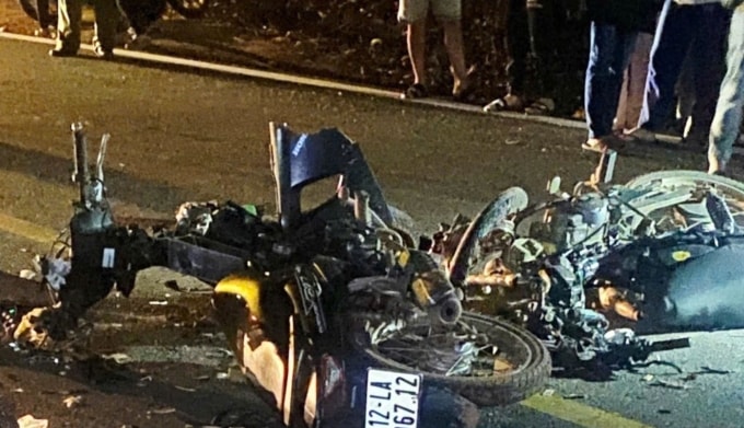 Hiện trường vụ tai nạn. Ảnh: Xuân Hoa