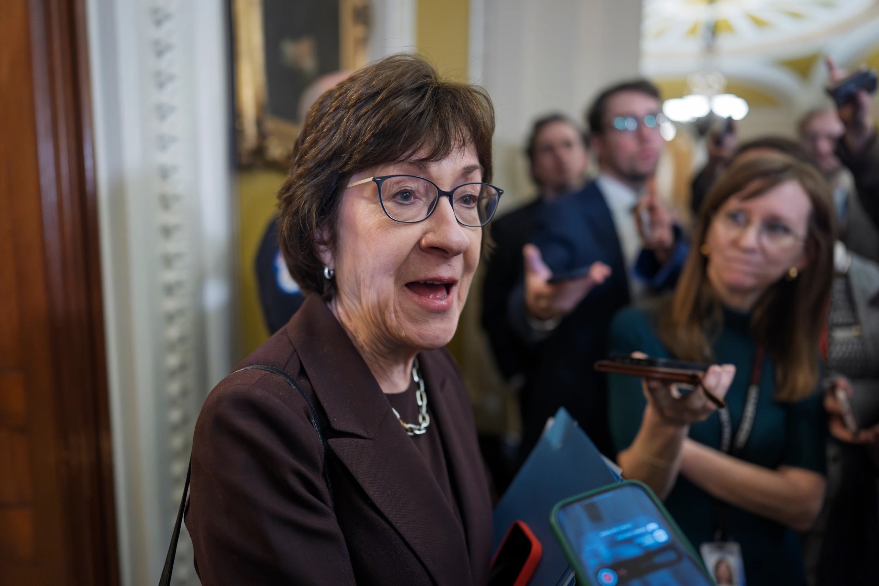 Thượng nghị sĩ Susan Collins (đảng Cộng hòa, bang Maine), Chủ tịch Ủy ban Chuẩn chi Thượng viện Mỹ. (Ảnh tư liệu: AP/J. Scott Applewhite)