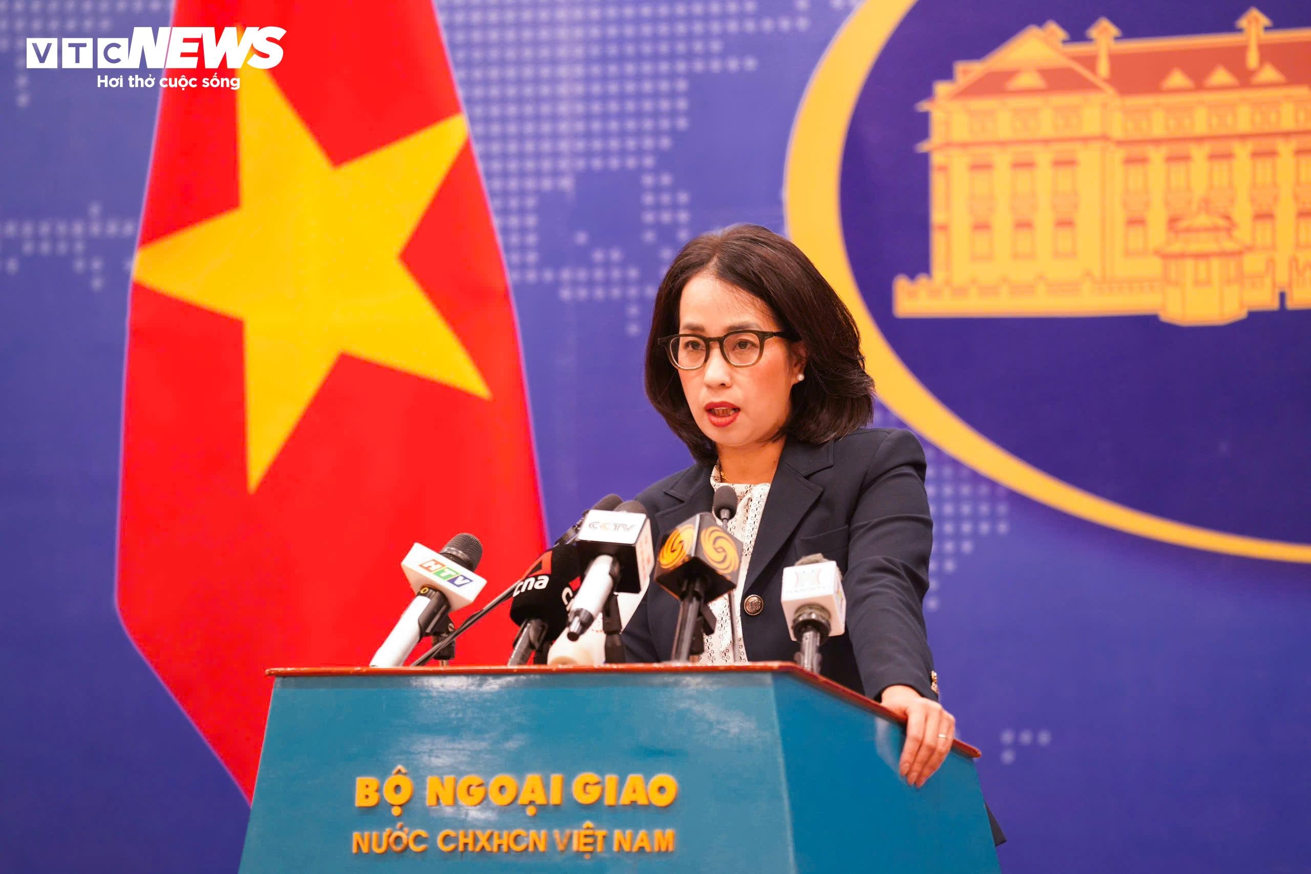 Người phát ngôn Bộ Ngoại giao Việt Nam Phạm Thu Hằng (Ảnh: Minh Quang)