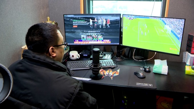 Khu làm việc của bình luận viên Anh Thỏ. Ảnh: A05