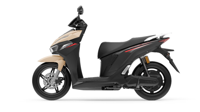 Xe trang bị giảm xóc sau dạng đôi, có bình dầu phụ. Ảnh: VinFast