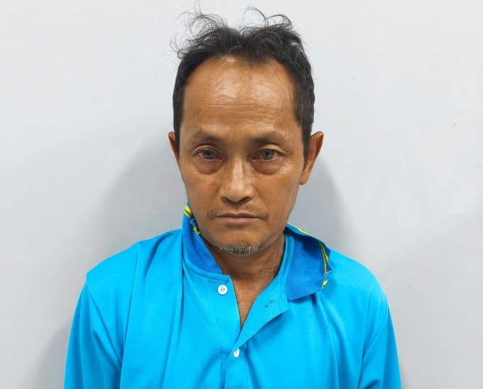 Nguyễn Văn Khai tại cơ quan công an. Ảnh: Công an cung cấp