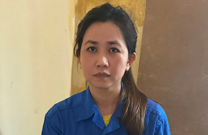 Hồ Thị Cẩm Thi tại cơ quan điều tra. Ảnh: Công an Đăk Lăk