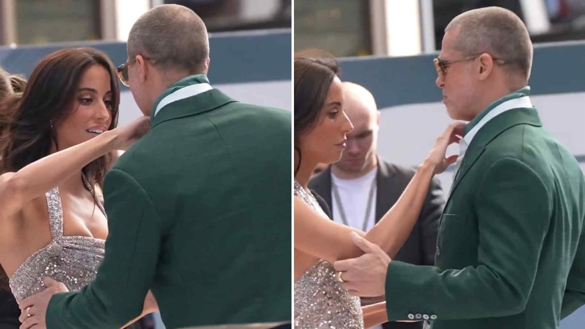 Brad Pitt được bạn gái chỉnh trang phục