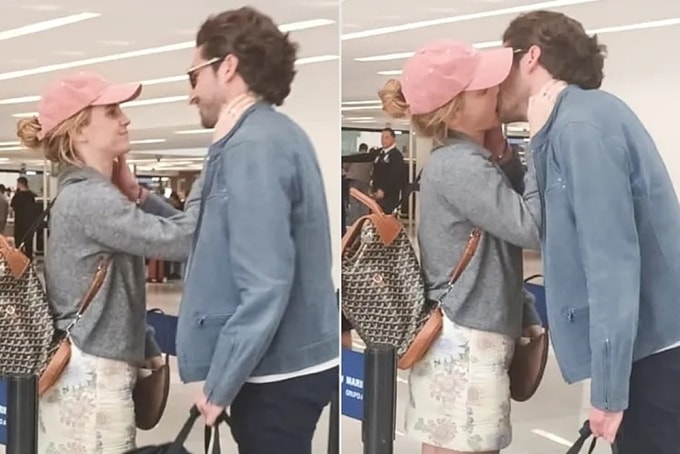 Emma Watson và Gonzalo Hevia Baillères tình tứ tại sân bay ở Mexico đầu tháng 3. Ảnh: Backgrid