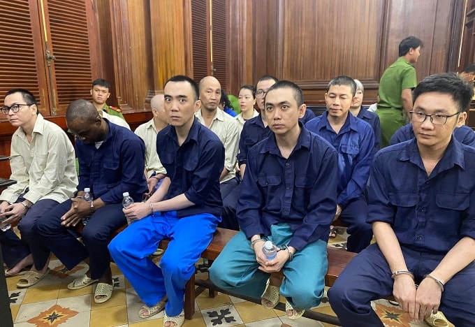 Các bị cáo tại tòa. Ảnh: Hải Duyên