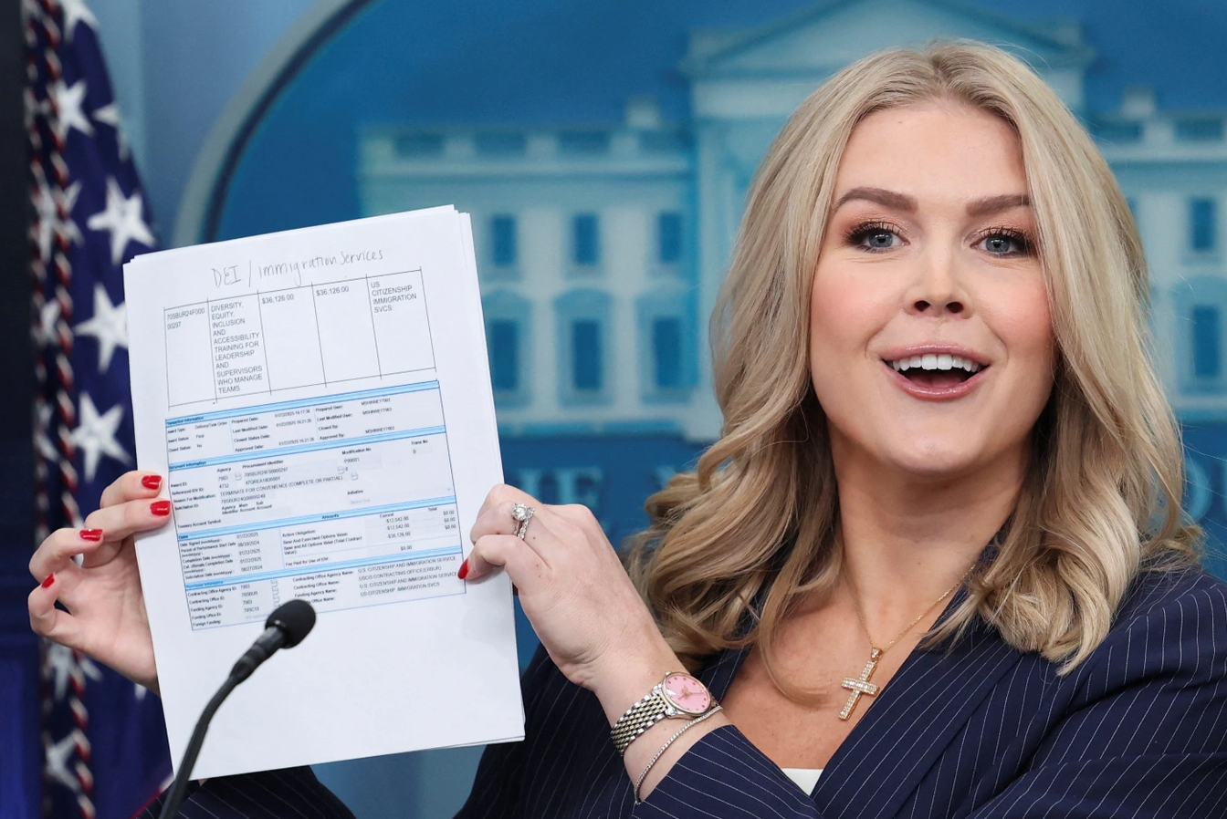 Thư ký báo chí Nhà Trắng Karoline Leavitt. (Ảnh: Reuters)