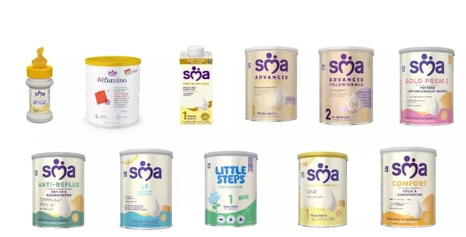 Các dòng sữa bột của Nestlé nằm trong diện ảnh hưởng. Ảnh: Nestlé